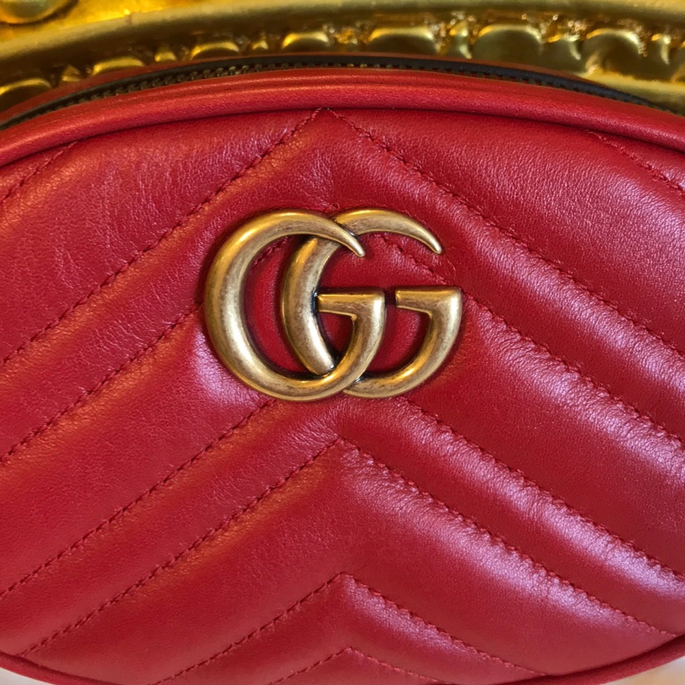 GUCCI BELT BAG RED 85/34 NWT - Picture 2 of 8